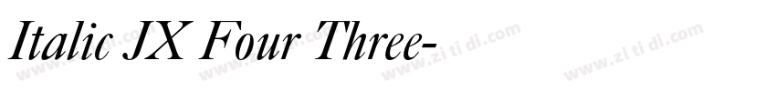Italic JX Four Three字体转换